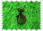 "cat", iron on, brown