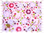 "UFO-Cringles" cotton print, circles, white,pink
