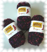 "Regia Pompom" black with hot pink