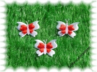 "Satin-Schmetterlinge", wei�, rot
