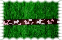 "grosgrain ribbon", brown with dogs