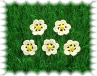 "H�kelblumen", ecru (wollwei�), gelb