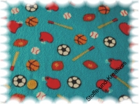 "Football-Fleece" turquoise/petrol  rest 60 cm