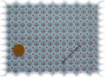"Hilde"-Kreise cotton print, blue red
