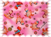 "Drachenkinder" cotton printed, dragons, pink  rest 92 cm