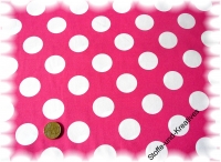 "Punktestoff maxi" Popeline/Baumwolle, pink, wei�