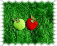 "Apfel" rot, Filz