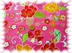 "Benita" cotton print hot pink, flowers