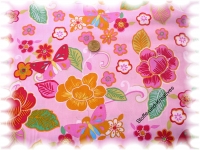 "Benita" cotton print pink, flowers