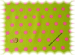 "Big Point Enduit" cotton dots, green water resistant