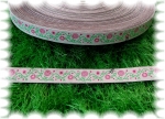 "Blumig" Webband Blumen ros�