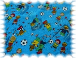 "Fu�ball-Kids" Baumwolle, Fu�ball blau