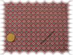 "Hilde"-Kreise cotton print, red, blue