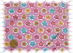"Mono" cotton Seersucker with flowers, pink