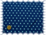 "Punktestoff" cotton print dots blue, aqua, 7 mm