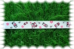 "Kuhliebe" grosgrain ribbon, cows, white