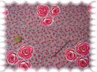 "Romy Rose" cotton print grey with small flowers