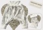 Preview: DIY Nähpaket Stoff Zuschnitte plus Anleitung Pumphose Jersey Wild Life, Bündchen naturweiss Nähset