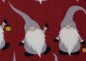 Preview: Feliz Navidad Weihnachtsstoff, Jersey mit Wichteln in rot von Swafing