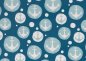 Preview: Fiete Maritim Nano Softshell petrol with anchors in circles, inside fleece grey