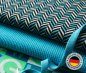 Preview: Hamburger Liebe Glow Kollektion farblich passende Stoffe in türkis