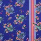 Preview: Hamburger Liebe In my Garden Design Wild Wonders blau Baumwolle Satin Druck Webware mit Bordüre
