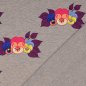 Preview: Hamburger Liebe In my Garden Design You and me grau meliert, French Terry mit Blumen