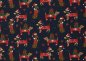 Preview: Holly Swafing christmas fabric with dogs dark blue