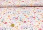 Preview: Mia Flowers Rippjersey ecru lavender by Swafingummer Flowers Rippjersey ecru by Swafing