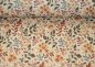 Preview: Mia Rippjersey Flowers ecru brown by Swafing