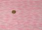 Preview: Mini Stripe weiß himbeer Jersey mit unregelmäßigen Streifen, ein Kinderstoff von Hilco