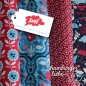 Preview: Funny Rain-Cord Babycord blau Hamburger Liebe  Stoffrest:34 cm reduziert