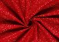 Preview: Sternenhimmel xs Weihnachtsstoff  Baumwolle Webware mit goldenen Sternen auf rotem Grund. Meterware Weihnachtsstoff