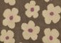 Preview: Clara Teddystoff Strickstoff in braun beige mit großen Blumen