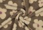 Preview: Clara Teddystoff Strickstoff in braun beige mit großen Blumen