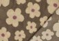 Preview: Clara Teddystoff Plüsch in braun beige mit großen Blumen