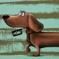 Preview: Dachshund Berny Panel Thorsten Berger mintgrün French Terry Dackelstoff