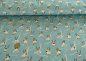 Preview: Happy Deer Hilco French Terry geraut in mint mit kleinen Rentieren Mrs Mint Design
