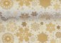 Preview: Joyful Christmas Swafing Weihnachtsstoff  Baumwolle Webware mit goldenen Schneeflocken auf ecrufarbenem Grund. Meterware Weihnachtsstoff