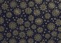 Preview: Sternengold christmas fabric, christmas cotton print blue with golden stars