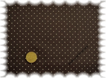 Hilde-Punkte  cotton print brown  Rest 31 cm  reduced!!
