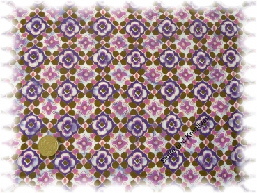 Mexican Club  Popeline/Baumwolle lila  _Stoffrest 40 cm reduziert