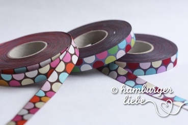 Polka Dots Webband blau