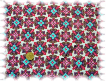 Piruetas  Feincord hellgrau, lila   Stoffrest_46 cm reduziert