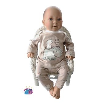 Panel Baby rhino sand fabric for babies