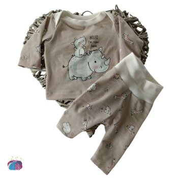 Panel Baby rhino sand fabric for babies