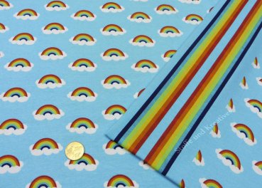 VmG-Store 17,32€/m² Regenbogen Pastell Weiß JB014, 50 x 150cm Jersey Stoffe Meterware zum Nähen II Baumwolljersey Nähstoff Kinderstoff 150 cm breit VmG-Store 17,32€/m² Regenbogen Pastell Weiß JB014, 50 x 150cm Jersey Stoffe Meterware zum Nähen II Baumwolljersey Nähstoff Kinderstoff 150 cm breit