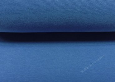 Bündchen glatt mittelblau, azur, Bündchenware Schlauchware
