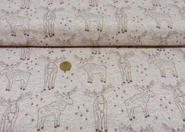 Edgar Elch fabric for children by Hilco french terry elk
