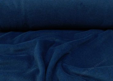 fleece superdick meliert dark blue Hilco Fleecestoff Stoffe-und-Kreatives